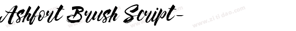 Ashfort Brush Script字体转换